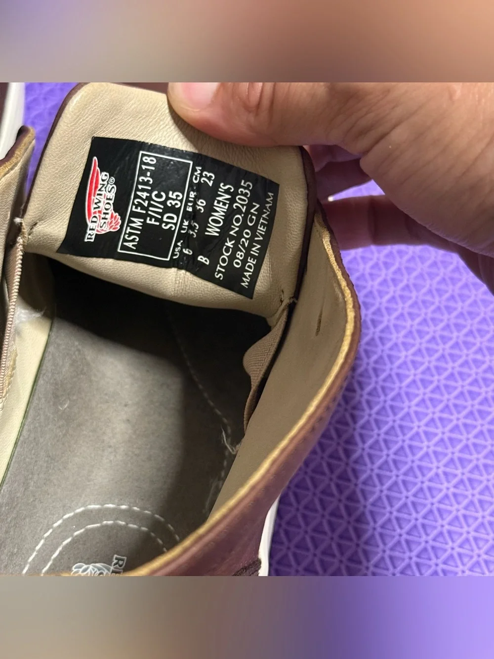 Red Wing Women 6 Zero-G Lite 2035 Mauve Steel Toe SD Work Chukka Boots Gorpcore